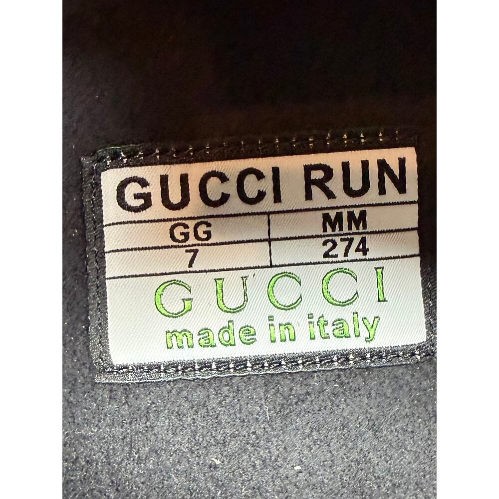 Size 7.5US - Gucci Run Knit Black Sneakers NEW - Picture 8 of 10